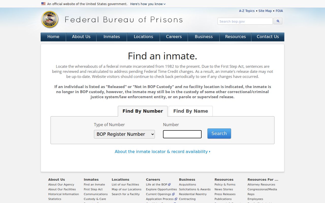 Washington Parish criminal history federal inmate locator