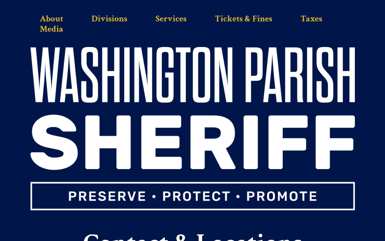 Washington Parish arrest records sheriff and jail contacts